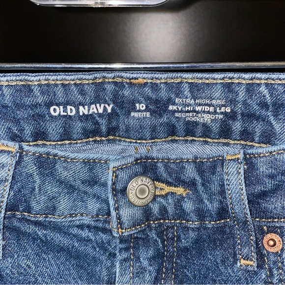 Extra High Rise Sky-Hi Wide Leg Jeans 10 Petite - Picture 5 of 7